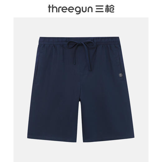 Threegun三枪 【亚麻棉】男士休闲短裤-50697B011 商品图0