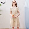 欧芮儿2019新款女装夏装polo领格子连衣裙女中长款收腰显瘦女裙子 商品缩略图0
