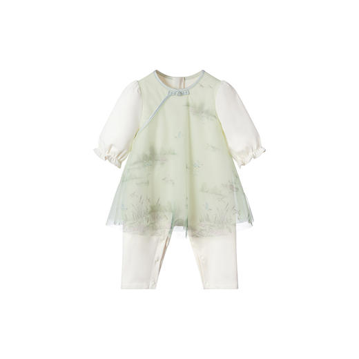 【商场同款】英氏童装新中式女宝宝假两件国风连体衣春季新款 商品图5