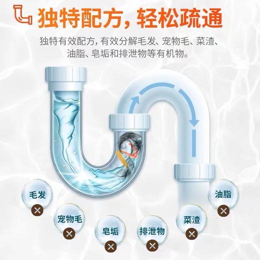 威猛先生管道疏通剂下水道马桶管道家用500g/瓶 商品图1