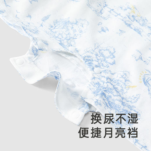 【商场同款】英氏婴儿衣服夏季透气男宝短袖连体衣纯棉新款Z 商品图4