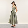 谜底吊带连衣裙2024年夏款复古优雅亲肤大摆长裙配腰带242ML0574 商品缩略图1