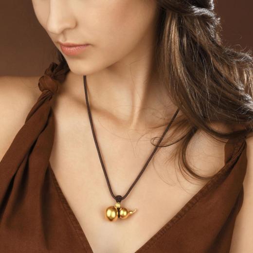 2楼周生生[东方古祖]足金古法黄金葫芦颈饰91199Z 商品图1