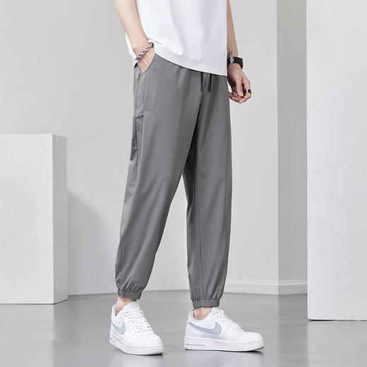 【冰丝弹力】【新款DYF】大依优型大码薄款收脚休闲裤加肥加大男装舒适胖子肥佬百搭工装裤运动裤长裤 商品图1