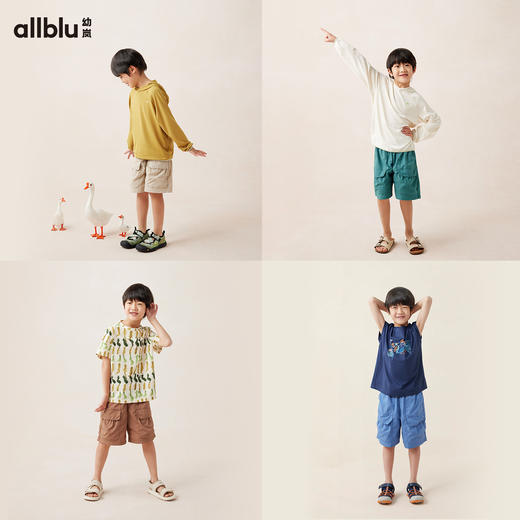 【夏Vol.3】幼岚「轻壳」四口袋短裤轻薄透气挺括耐造24夏季新款儿童百搭短裤ZY 商品图2