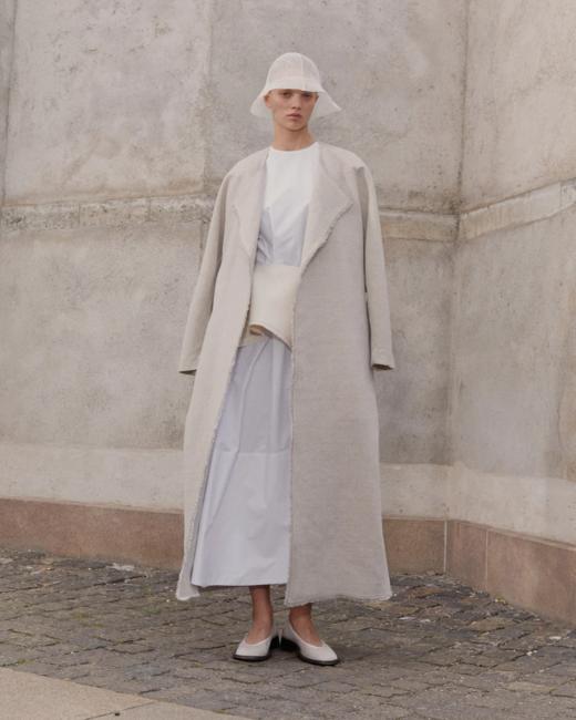 Mark Kenly Domino Tan  原色COMO双面棉麻长外套 商品图4