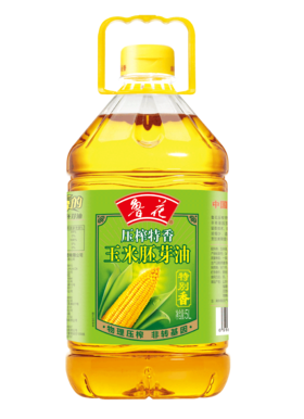 鲁花 压榨特香玉米胚芽油5L 香味浓 用量省 72小时发货