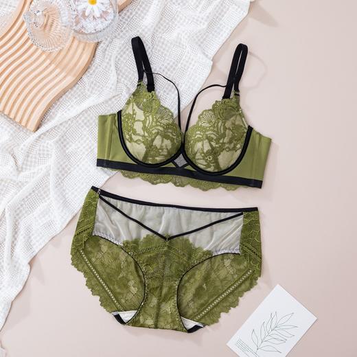 【U型美背文胸，露背不勒肉】蕾丝透气蜂巢杯内衣女套装，记忆软钢圈全罩杯文胸，莫代尔蚕丝桑里料胸罩-lm！ 商品图12