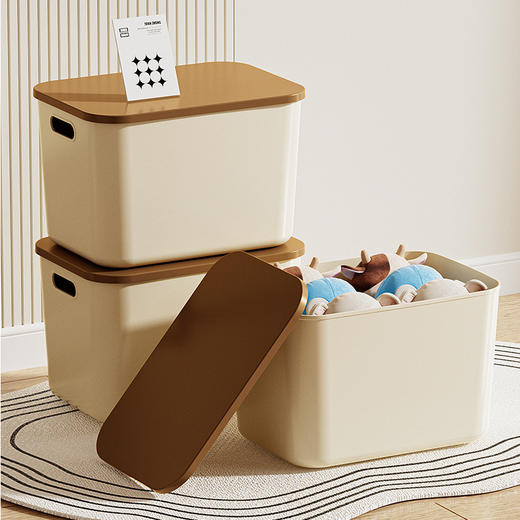 「数款组合可选！颜值派」收纳盒家用办公衣物整理箱零食玩具杂物箱储物盒加高加厚收纳 商品图1