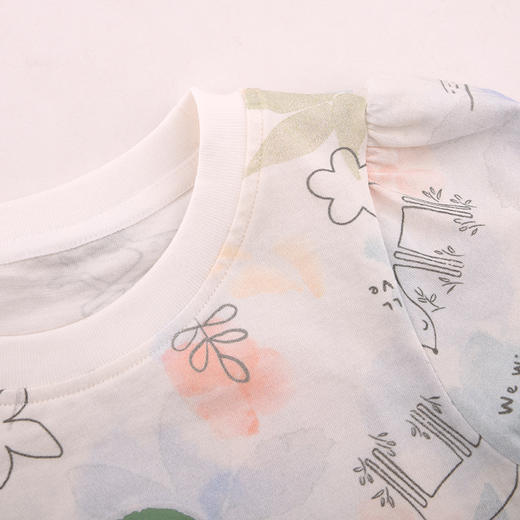 棉果果夏季新品女童纯棉短袖T恤M222140224228 商品图1