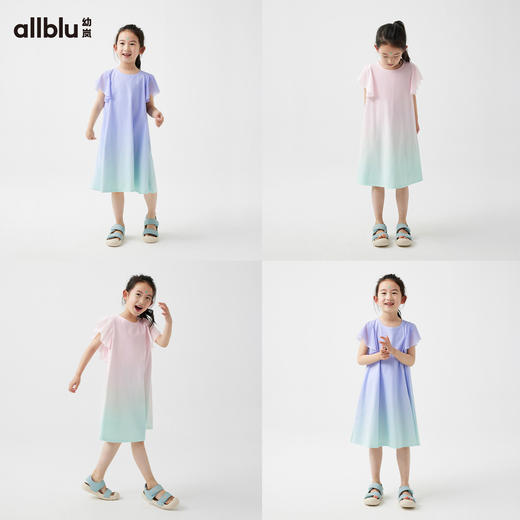 【夏Vol.3-闪亮铠甲】幼岚「宣纸速干」小飞羽儿童连衣裙新中式吸湿透气ZY 商品图2