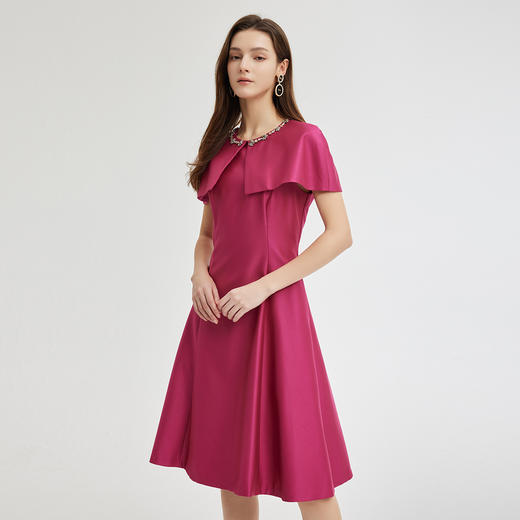 RF8F4斯尔丽2024新款斗篷式镶钻礼服宴会连衣裙 商品图2