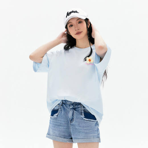 YKYB短袖oversize多巴胺潮流2025夏新款半袖情侣宽松百搭T恤女 商品图2