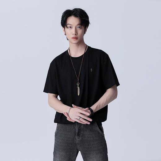 【新品上新】HX 夏季圆领短袖T恤S102423049101/02/03/04 商品图0