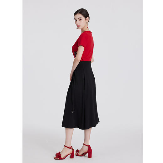 司歌伞裙新中式垂感雪纺半身裙C891167X 商品图3