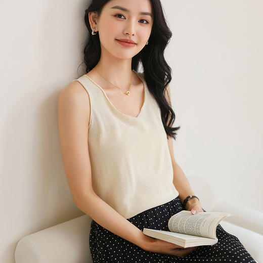 纤束马法式俏皮卷边吊带衫 YRT-733 商品图6