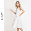 LIZZY时尚简约双明线减龄优雅无袖赫本风牛仔连衣裙8035 商品缩略图3
