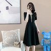 奢姿2025年夏季新款大码女装时尚简约连衣裙胖妹妹气质方领裙子9932852757 商品缩略图1