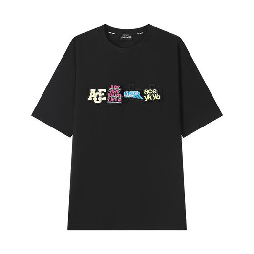 YKYB黄子韬趣味魔术贴T恤潮流中性2025夏季新款字母组合短袖上衣 商品图3