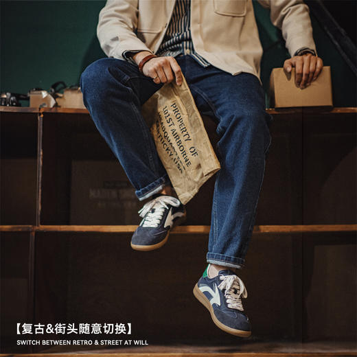 马登工装复古地心引力德训鞋运动小众百搭轻便软底休闲板鞋男春季 商品图3