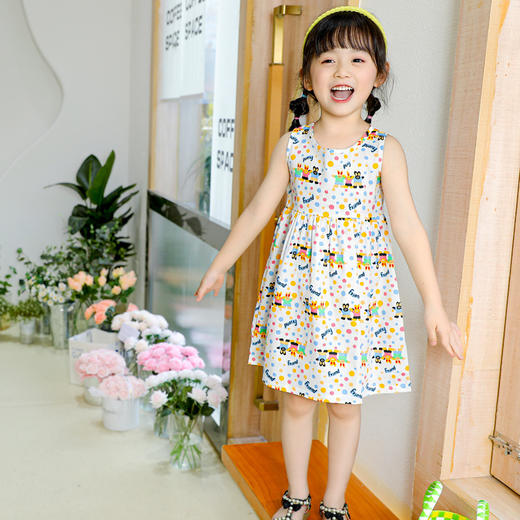 超值2件装【欢乐blue彰显童趣气息！】潮流免搭闭眼秒入，童装宝宝公主裙女童连衣裙小童，夏装2024新款儿童裙子A类纯棉-lm！-QQ 商品图1