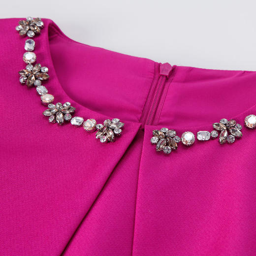 RF8F4斯尔丽2024新款斗篷式镶钻礼服宴会连衣裙 商品图4