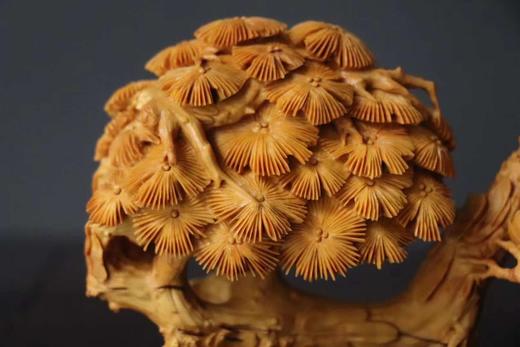 精雕岁寒三友如意°黄杨摆件 商品图2