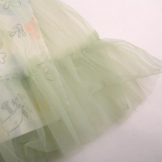 棉果果夏季新品女童纯棉网纱连衣裙M222701224247 商品图4