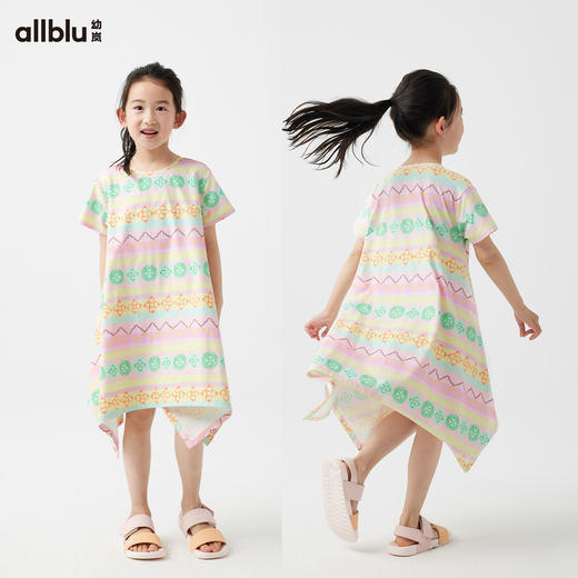 【好友特惠-闪亮铠甲】幼岚「宣纸速干」唐纹儿童连衣裙24夏新中式吸湿透气ZY 商品图2