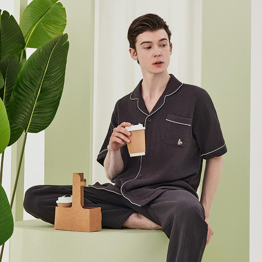 【夏季情侣款|全棉双层绉纱家居服睡衣| A类面料 】100%新疆长绒棉 非常的软哦！ 商品图9