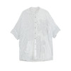 谜底大廓形衬衫分袖女2024夏季新品复古条纹慵懒风衬衣242MC0649 商品缩略图4
