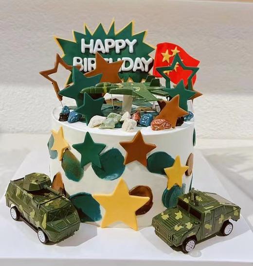 迷彩少年-男孩生日蛋糕 商品图0