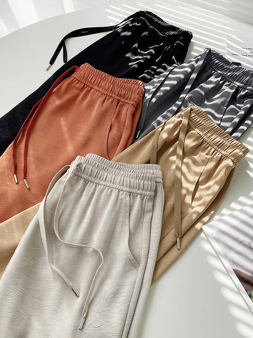 AVANN新国风缎面提花阔腿裤9083 商品图1