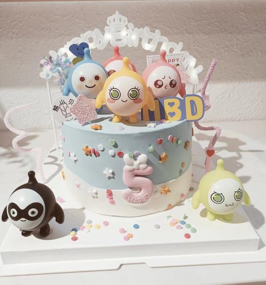 Q蛋仔——游戏主角男孩女孩生日蛋糕（备注男女） 商品图0