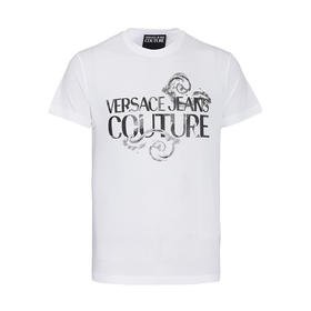 Versace 男士全棉字母印花短袖T恤 11924