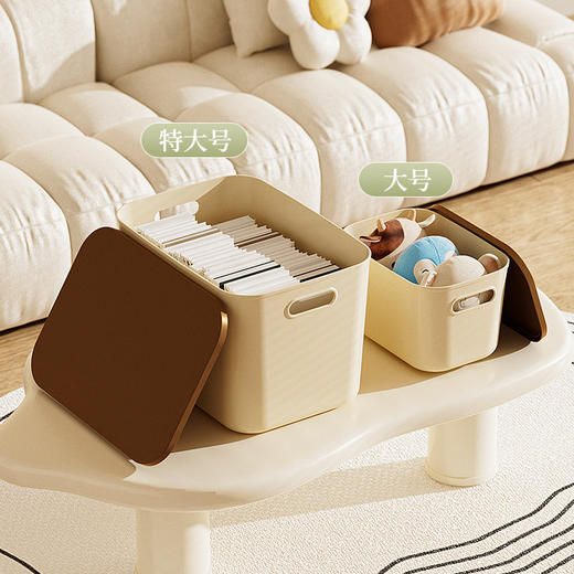 「数款组合可选！颜值派」收纳盒家用办公衣物整理箱零食玩具杂物箱储物盒加高加厚收纳 商品图3