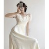 HT-710茶歇法式连衣裙小众设计领复古夏季高级感气质温柔风初恋裙 商品缩略图2
