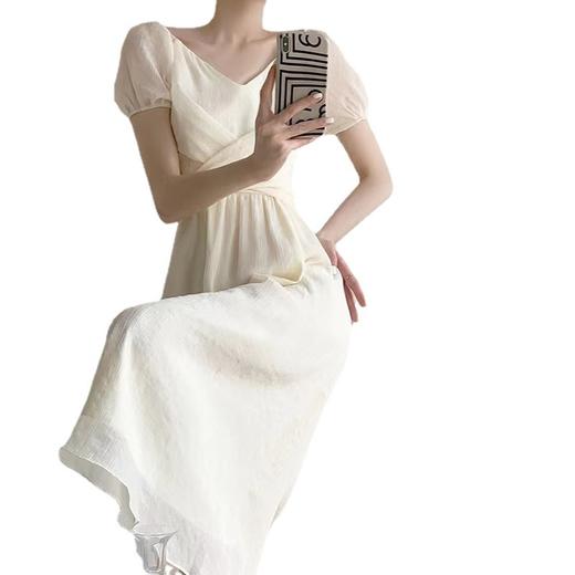 HT-710茶歇法式连衣裙小众设计领复古夏季高级感气质温柔风初恋裙 商品图4