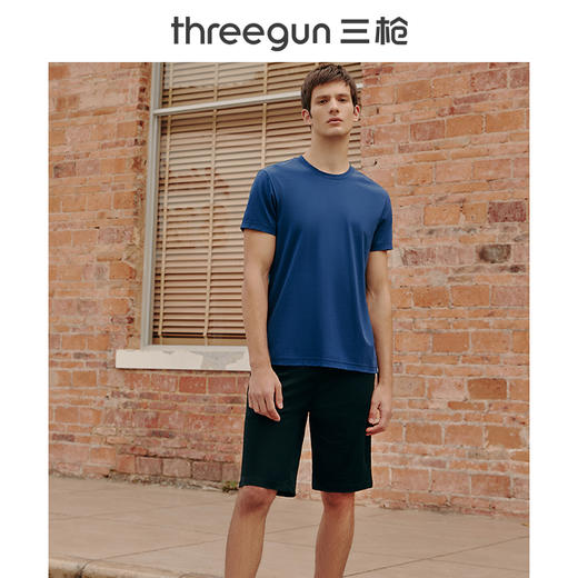 Threegun三枪 【麻感珠地】男士休闲短裤-50645B011 商品图2