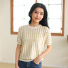 纤束马法式知性竖条纹短袖T恤 YRT-716 商品缩略图1