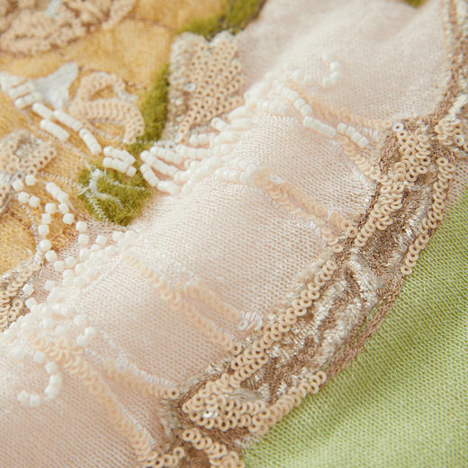 谜底套头针织衫短袖女2024夏季新品复古学院风绣花上衣242MZ0869 商品图3