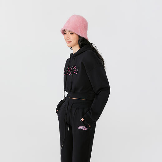 YKYB黄子韬运动套装短款女2025新款休闲美式复古纯棉卫衣两件套 商品图1