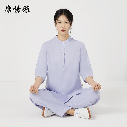 康愫雅新品中国风仙气禅修服棉麻禅意茶服居士服女套装秋冬打坐服 商品图1