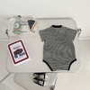 【夏日婴童装，宝哈衣短装袭来！】夏季男宝哈衣婴幼儿爬服，帅气条纹连体衣周岁短袖三角爬服，时尚又实用，让宝宝在夏季时尚出行-lm！-QQ 商品缩略图3