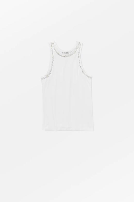 Mark Kenly Domino Tan  白色LEA缀珍珠背心 商品图6