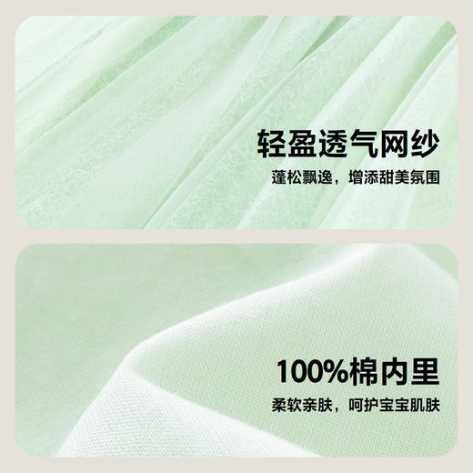 迷你巴拉女童A字连衣裙宝宝飘逸网纱泡泡袖高腰公主裙夏季 商品图3