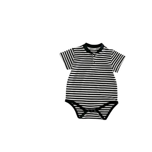 【夏日婴童装，宝哈衣短装袭来！】夏季男宝哈衣婴幼儿爬服，帅气条纹连体衣周岁短袖三角爬服，时尚又实用，让宝宝在夏季时尚出行-lm！-QQ 商品图4