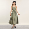 谜底吊带连衣裙2024年夏款复古优雅亲肤大摆长裙配腰带242ML0574 商品缩略图0