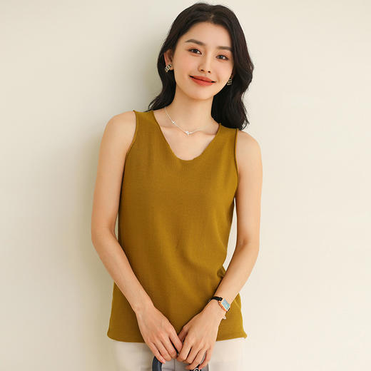 纤束马法式俏皮卷边吊带衫 YRT-733 商品图1