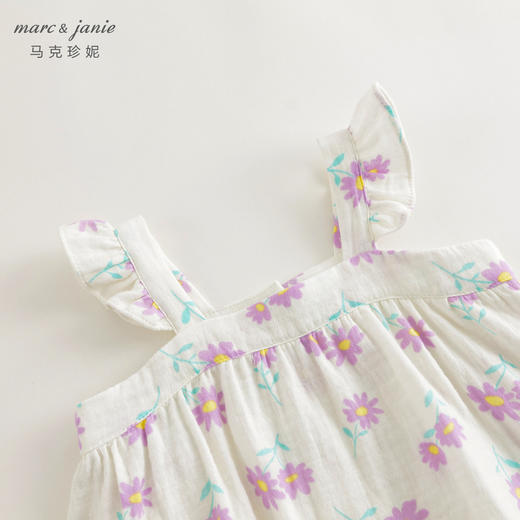 马克珍妮2024年夏装新款女童甜美花边飞袖吊带小衫240600 商品图2